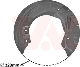 Van Wezel 0627372 - ANKER PLOČA | Lim za zaštitu od prskanja, kočioni disk www.molydon.hr