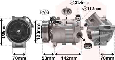 Van Wezel 0100K143 - Kompresor, klima-Uređaj www.molydon.hr