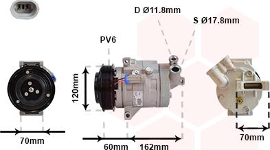 Van Wezel 0800K052 - Kompresor, klima-Uređaj www.molydon.hr