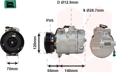 Van Wezel 0300K150 - Kompresor, klima-Uređaj www.molydon.hr