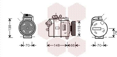 Van Wezel 0300K275 - Kompresor, klima-Uređaj www.molydon.hr