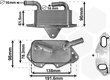 Van Wezel 03013703 - Uljni hladnjak, ulje za motor www.molydon.hr