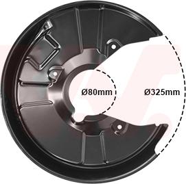 Van Wezel 0325375 - ANKER PLOČA | Lim za zaštitu od prskanja, kočioni disk www.molydon.hr