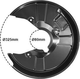 Van Wezel 0325376 - ANKER PLOČA | Lim za zaštitu od prskanja, kočioni disk www.molydon.hr