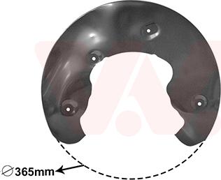 Van Wezel 0327372 - ANKER PLOČA | Lim za zaštitu od prskanja, kočioni disk www.molydon.hr