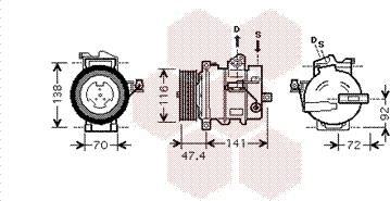 Van Wezel 0200K188 - Kompresor, klima-Uređaj www.molydon.hr