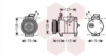 Van Wezel 0700K115 - Kompresor, klima-Uređaj www.molydon.hr