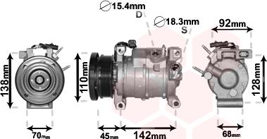 Van Wezel 0700K128 - Kompresor, klima-Uređaj www.molydon.hr