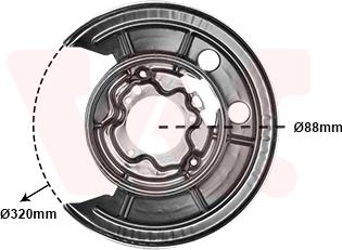 Van Wezel 1651373 - ANKER PLOČA | Lim za zaštitu od prskanja, kočioni disk www.molydon.hr