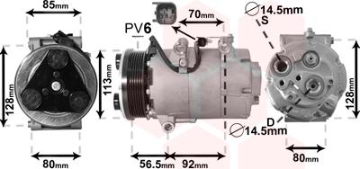 Van Wezel 1800K497 - Kompresor, klima-Uređaj www.molydon.hr