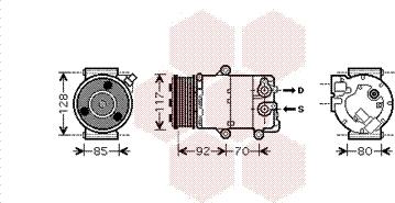 Van Wezel 1800K415 - Kompresor, klima-Uređaj www.molydon.hr