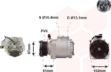 Van Wezel 1800K436 - Kompresor, klima-Uređaj www.molydon.hr