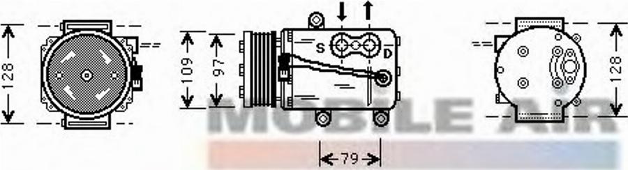 Van Wezel 1800K340 - Kompresor, klima-Uređaj www.molydon.hr