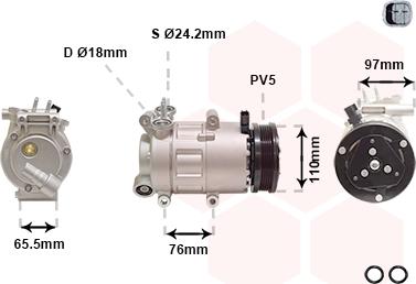 Van Wezel 1801K001 - Kompresor, klima-Uređaj www.molydon.hr