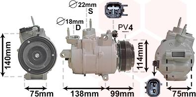 Van Wezel 1801K704 - Kompresor, klima-Uređaj www.molydon.hr