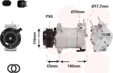 Van Wezel 1801K732 - Kompresor, klima-Uređaj www.molydon.hr