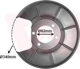 Van Wezel 1881373 - ANKER PLOČA | Lim za zaštitu od prskanja, kočioni disk www.molydon.hr