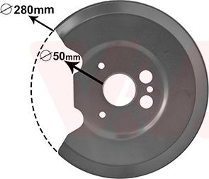 Van Wezel 1825373 - ANKER PLOČA | Lim za zaštitu od prskanja, kočioni disk www.molydon.hr