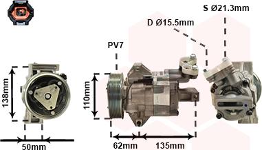 Van Wezel 1300K342 - Kompresor, klima-Uređaj www.molydon.hr