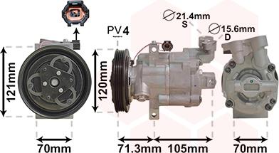 Van Wezel 1300K306 - Kompresor, klima-Uređaj www.molydon.hr