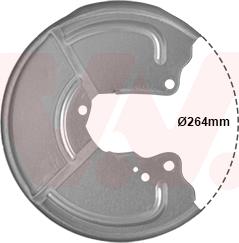 Van Wezel 1754374 - ANKER PLOČA | Lim za zaštitu od prskanja, kočioni disk www.molydon.hr