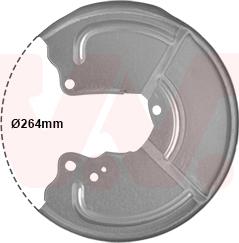 Van Wezel 1754373 - ANKER PLOČA | Lim za zaštitu od prskanja, kočioni disk www.molydon.hr