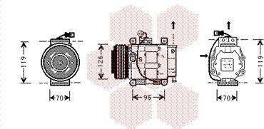 Van Wezel 1700K042 - Kompresor, klima-Uređaj www.molydon.hr