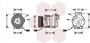 Van Wezel 1700K034 - Kompresor, klima-Uređaj www.molydon.hr