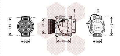 Van Wezel 1700K036 - Kompresor, klima-Uređaj www.molydon.hr