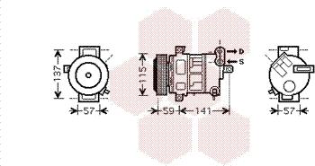 Van Wezel 1700K333 - Kompresor, klima-Uređaj www.molydon.hr