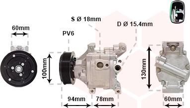 Van Wezel 1701K103 - Kompresor, klima-Uređaj www.molydon.hr