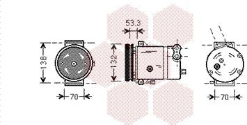 Van Wezel 8100K018 - Kompresor, klima-Uređaj www.molydon.hr