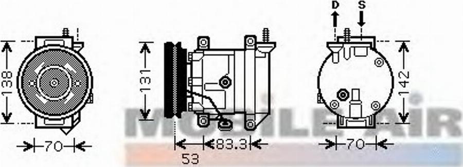 Van Wezel 8100K080 - Kompresor, klima-Uređaj www.molydon.hr