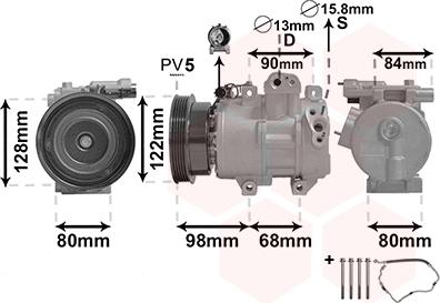 Van Wezel 8300K192 - Kompresor, klima-Uređaj www.molydon.hr