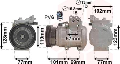 Van Wezel 8300K146 - Kompresor, klima-Uređaj www.molydon.hr