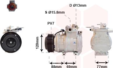 Van Wezel 8300K117 - Kompresor, klima-Uređaj www.molydon.hr