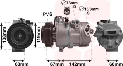 Van Wezel 8300K216 - Kompresor, klima-Uređaj www.molydon.hr