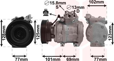 Van Wezel 8300K211 - Kompresor, klima-Uređaj www.molydon.hr