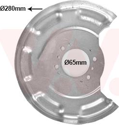 Van Wezel 8323373 - ANKER PLOČA | Lim za zaštitu od prskanja, kočioni disk www.molydon.hr