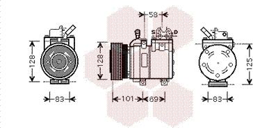 Van Wezel 8200K166 - Kompresor, klima-Uređaj www.molydon.hr