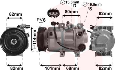 Van Wezel 8200K377 - Kompresor, klima-Uređaj www.molydon.hr