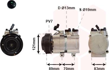 Van Wezel 8200K257 - Kompresor, klima-Uređaj www.molydon.hr