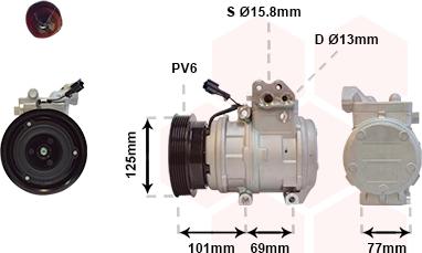 Van Wezel 8200K208 - Kompresor, klima-Uređaj www.molydon.hr