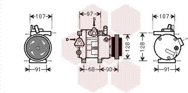 Van Wezel 8200K215 - Kompresor, klima-Uređaj www.molydon.hr