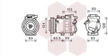 Van Wezel 8200K238 - Kompresor, klima-Uređaj www.molydon.hr