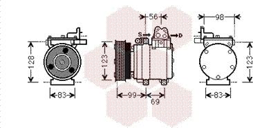 Van Wezel 8200K221 - Kompresor, klima-Uređaj www.molydon.hr