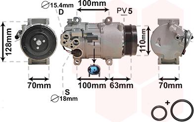 Van Wezel 3000K434 - Kompresor, klima-Uređaj www.molydon.hr