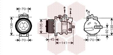 Van Wezel 3000K429 - Kompresor, klima-Uređaj www.molydon.hr