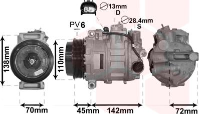 Van Wezel 3000K586 - Kompresor, klima-Uređaj www.molydon.hr