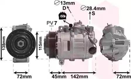 Van Wezel 3000K635 - Kompresor, klima-Uređaj www.molydon.hr